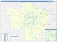 San Antonio New Braunfels Metro Area Wall Map Zip Code